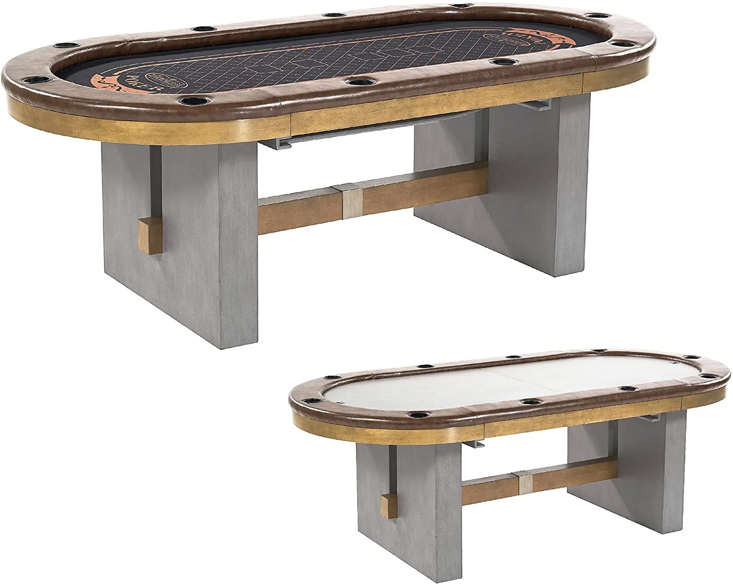10 People Casino Table Texas Poker Gambling With Led Lights