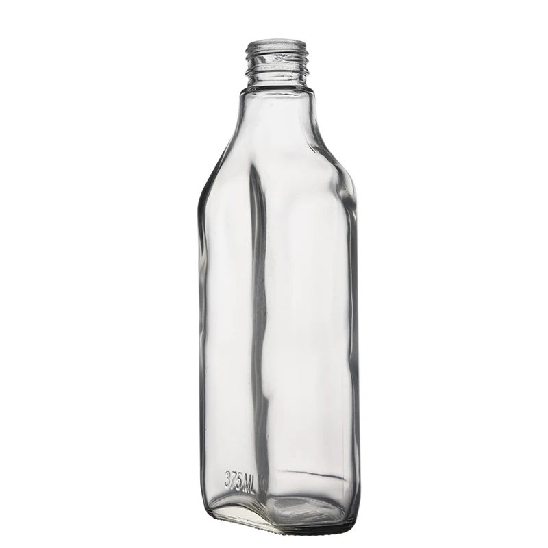 Berlin Packaging Juice Glass Wine Bottle 350ml 500ml  200ml Flat Glass Liquor Bottle