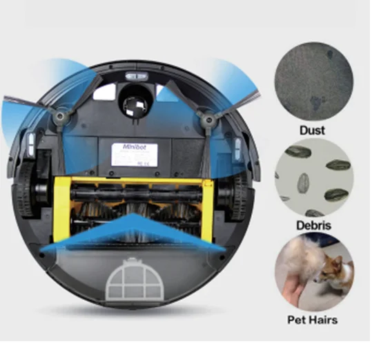 Hot sellingmultifunctional wet and dry intelligent automat smart mopping robot vacuum cleaner with voice and app control