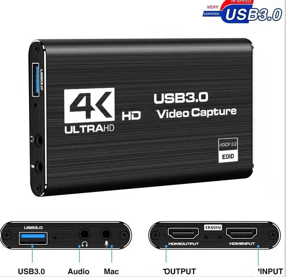 Low Price Hdtv Game Capture Card Usb 3.0 1080p Video Capture Recorder For Live Stream
