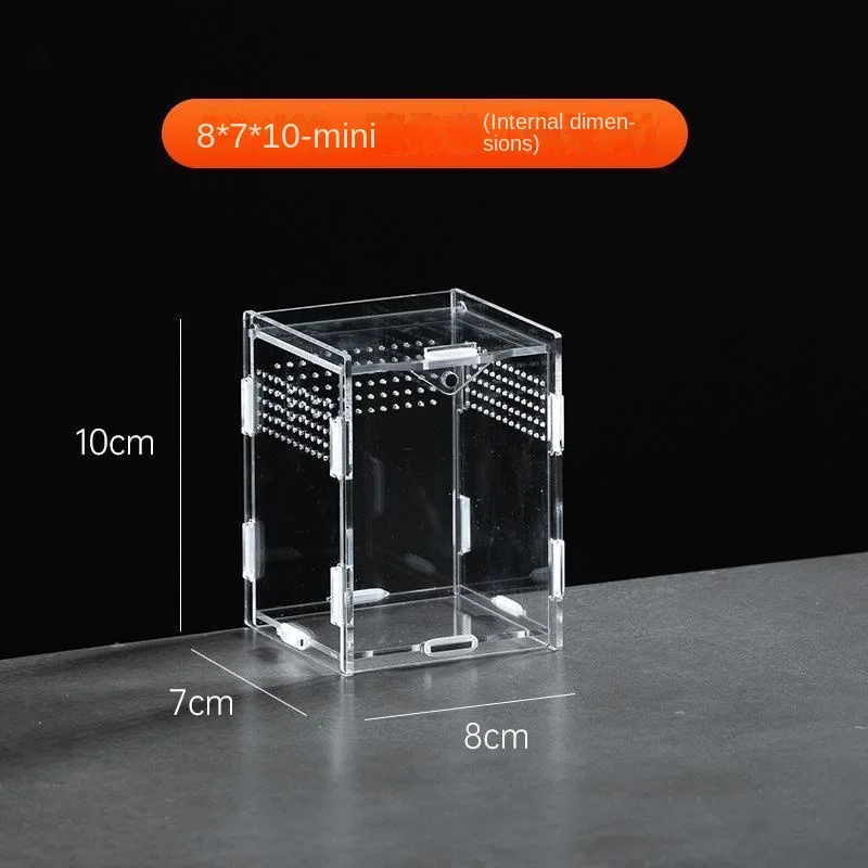 High Quality  Acrylic Reptiles Incubation Box Terrarium Cage For Frog Spider Insect  Reptiles Accessories Display Cases