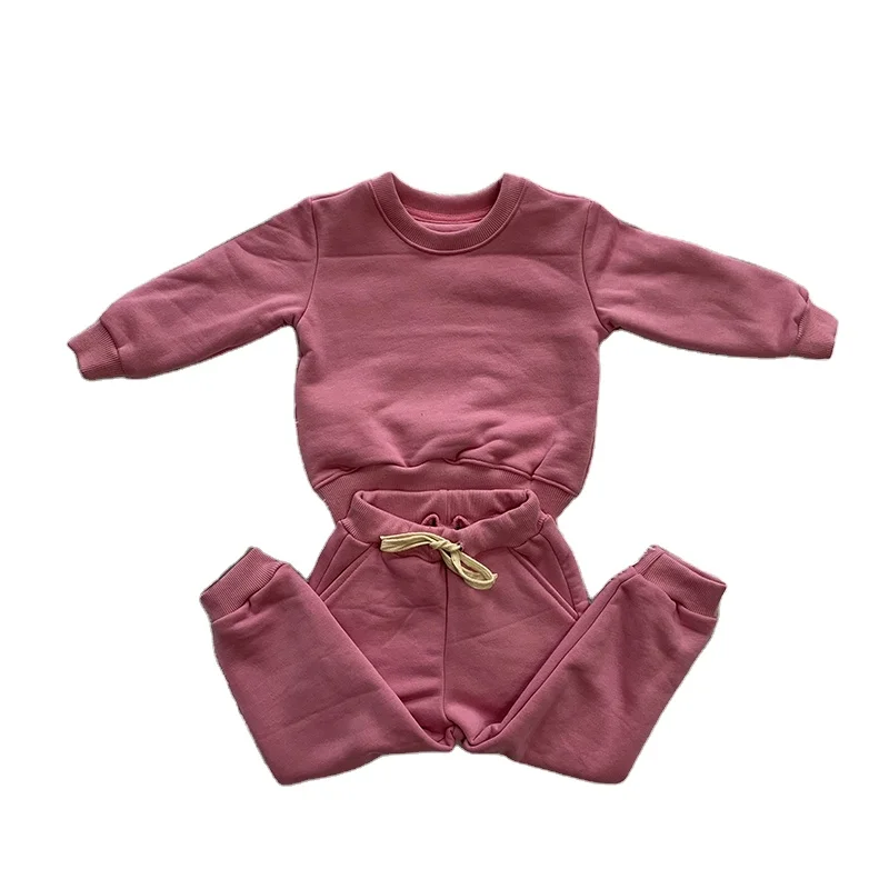 kids clothing fleece cotton tracksuits children high quality sweatshirt boys pants jogger