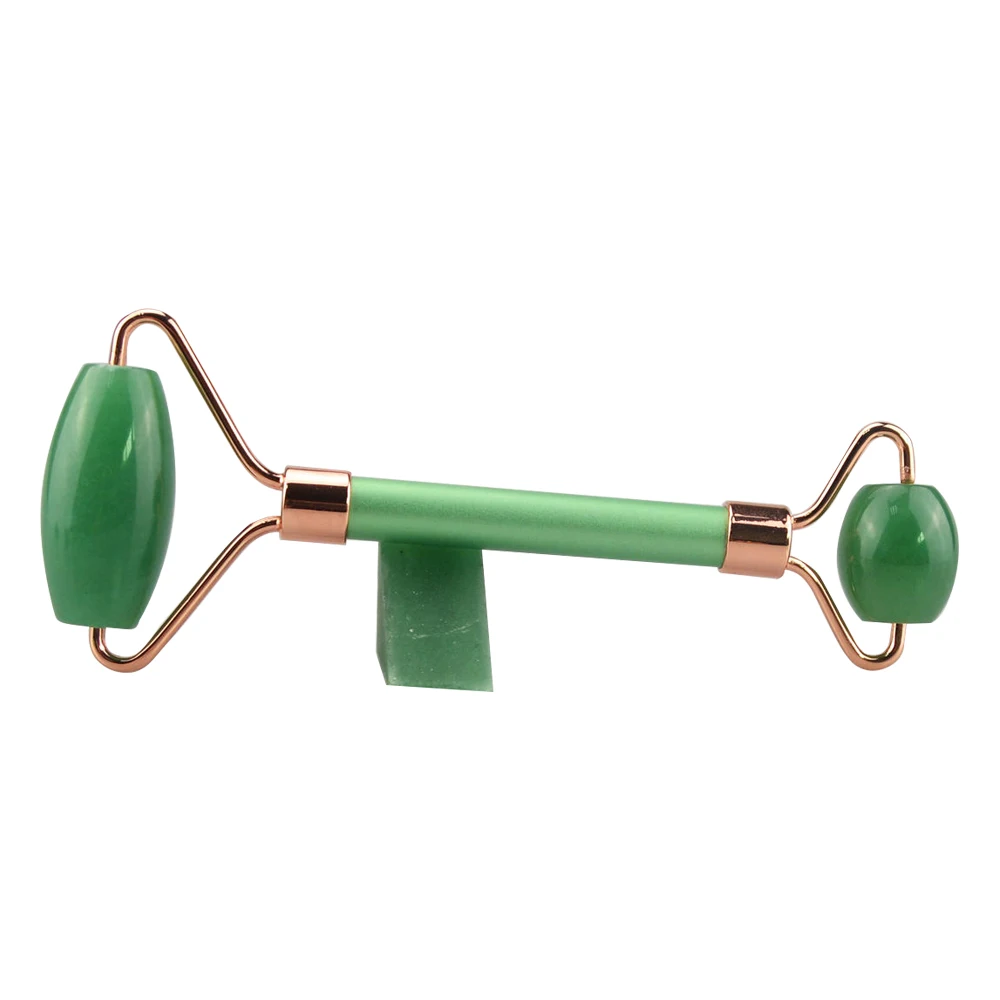 Лидер продаж Премиум анти старения нефритовый ролик металлическая рука Нефритовый камень лицо ролик