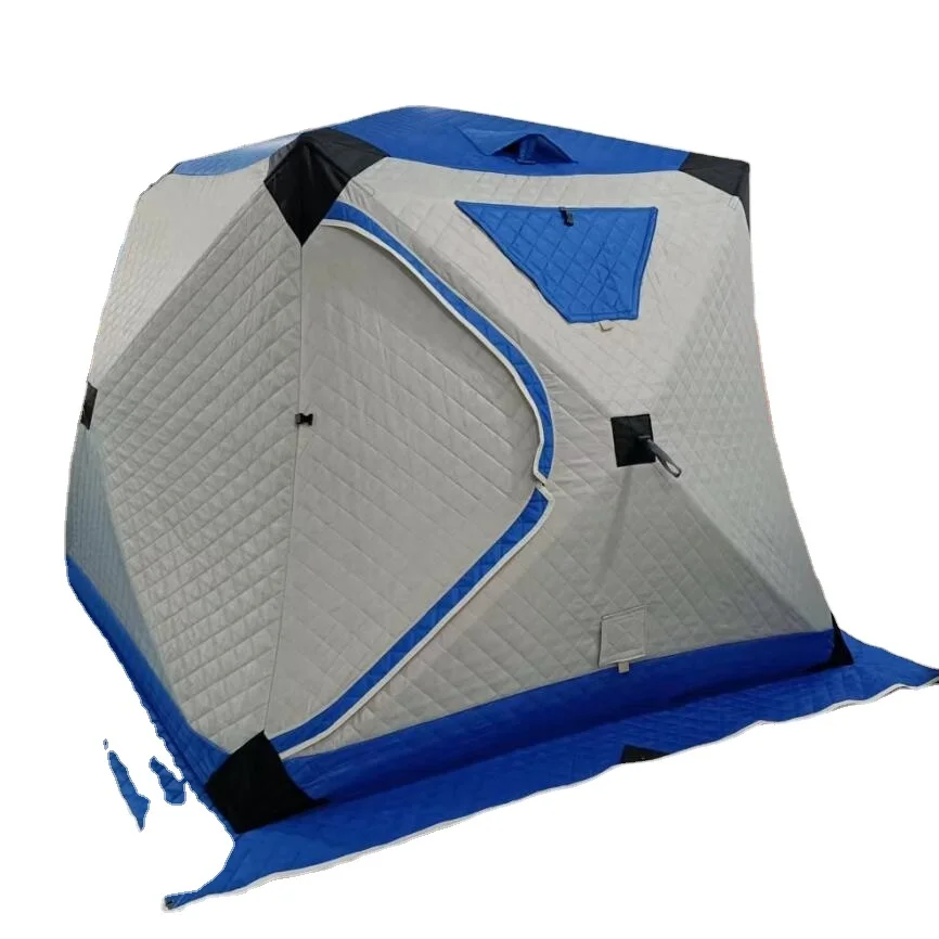 double layers warm winter fish outdoor camping tent