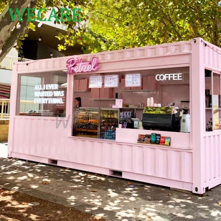 WECARE Outdoor Mobile Container House Portable Prefab Bakery Coffee Shop Kiosk Designs