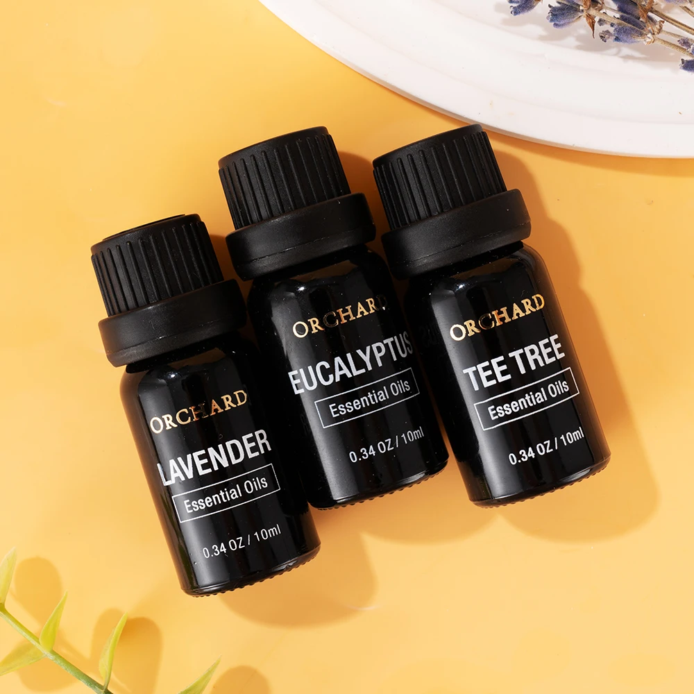 Wholesale Private Label OEM Body Massage Oils Aromatherapy Diffuser Tea Tree/Eucalyptus/Lavender Essential Oil Gift Set