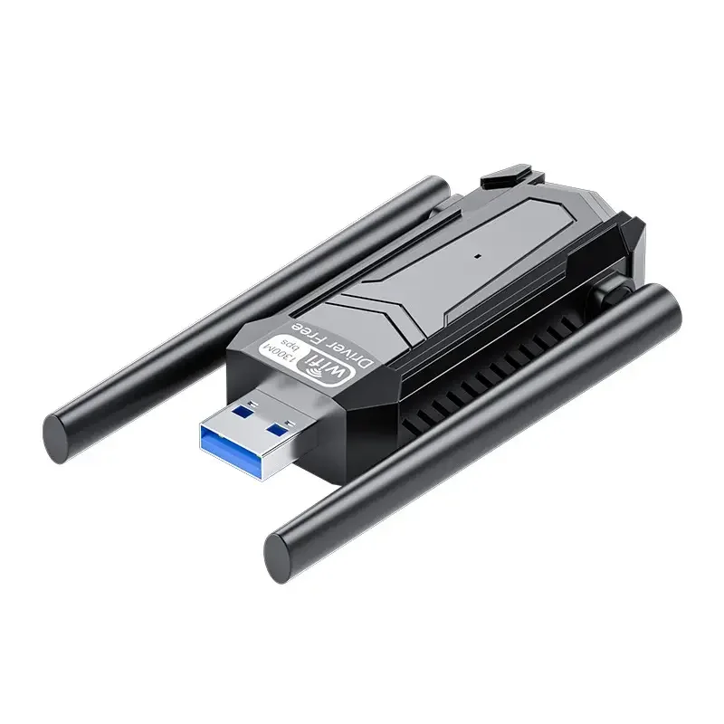 2024 New USB 3.0 Gigabit Wifi Adapter USB Wireless Network Card 1300Mbps Dual Band WiFi Adapter