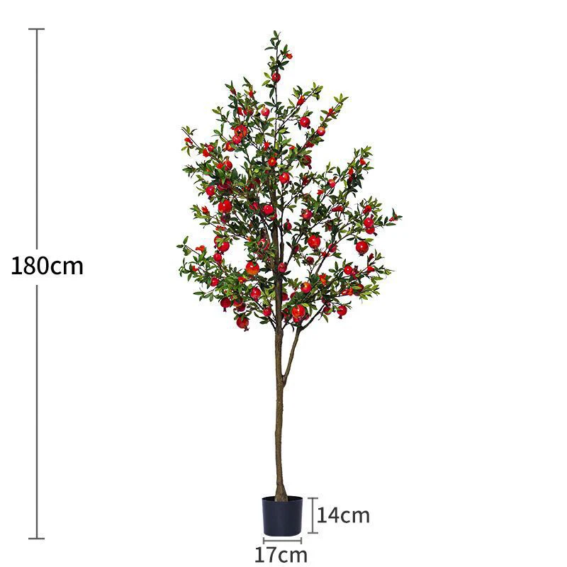 CY 2024 The Latest Realistic Artificial Simulation Indoor Garden Hotel Decorated Pomegranate Tree Potted