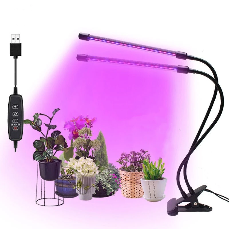 Banqcn New  wholesale USB Led plant grow light  2 heads 3 heads 4 heads for garden warehouse