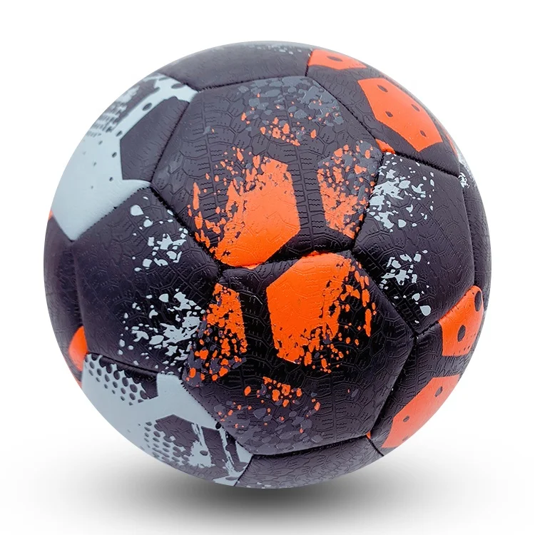 black tire leather soccer ball size 5 4 3 the under ground ball  for kids street play football