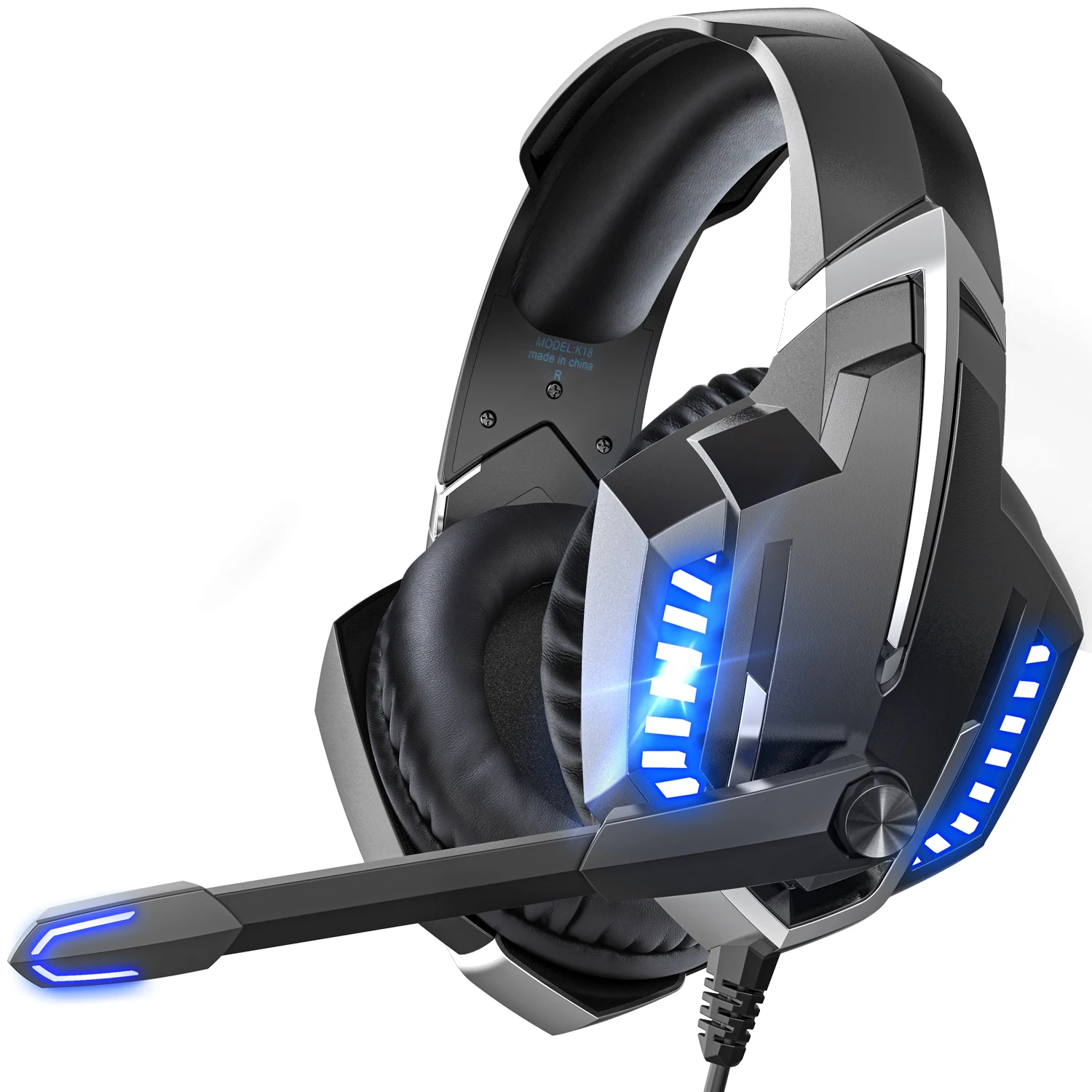 OEM Runmus K18 Gaming Headset with Mc for PS4 New Xbox One Active Noise Cancelling Onikuma Stereo Over-ear Gaming Headphone