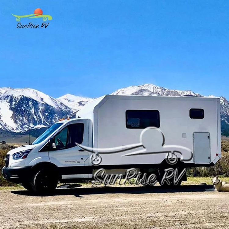 Expedition Motorhome Sleek Pickup Customized Truck 4x4 Overland Long Bed Truck Camper Mobilhome Off-Road Caravans