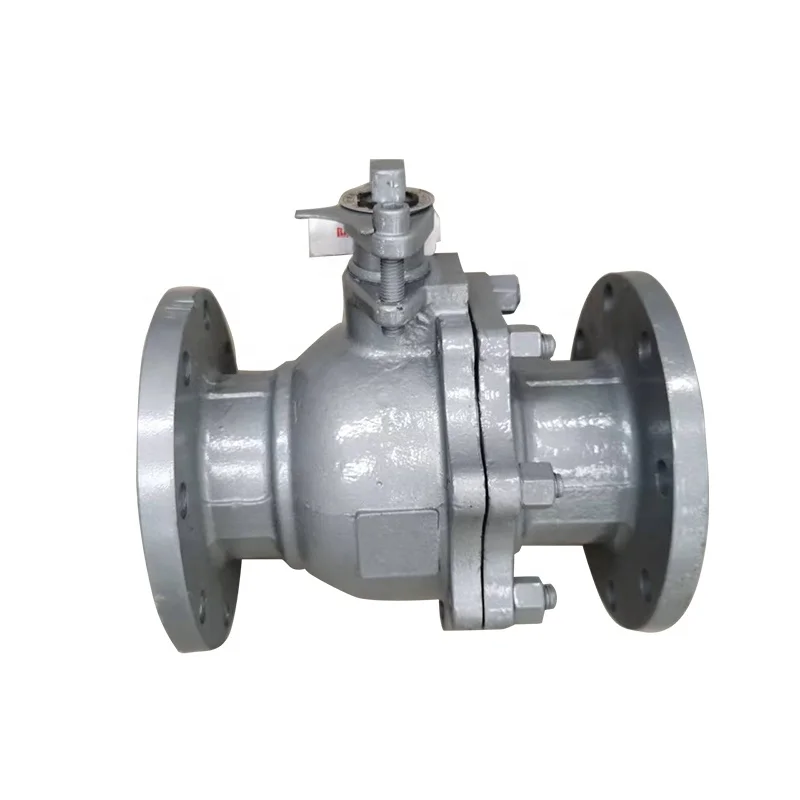Factory Made 4 inch PN16 Carbon Steel Handle Ball Valve PTFE Fluorocarbon Sealed Two Piece Pneumatic Control Flanged Ball Valve