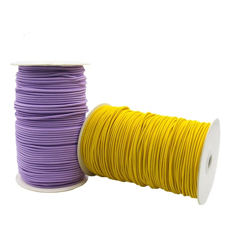2mm Garment Accessories Latex Cord Elastic String Round Rope Round Elastic Cord