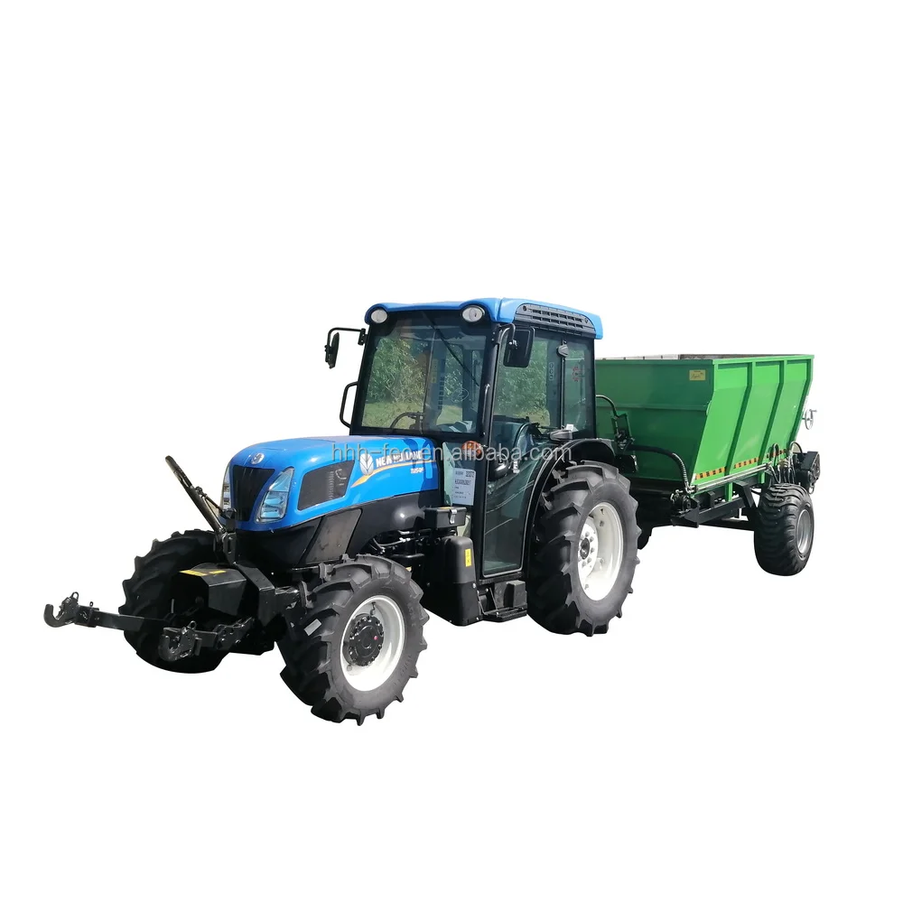 Chicken and sheep pig manure granular fertilizer powder fertilizer spreader tractor with double disc organic fertilizer spreader