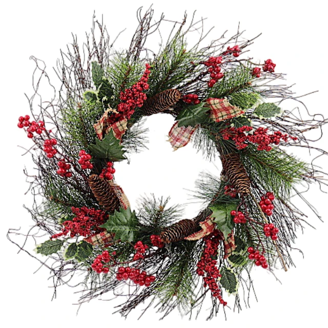 High Quality Artificial Large Christmas Wreath Front Door Hanging Ornaments Christmas Garland With Decor Supplies