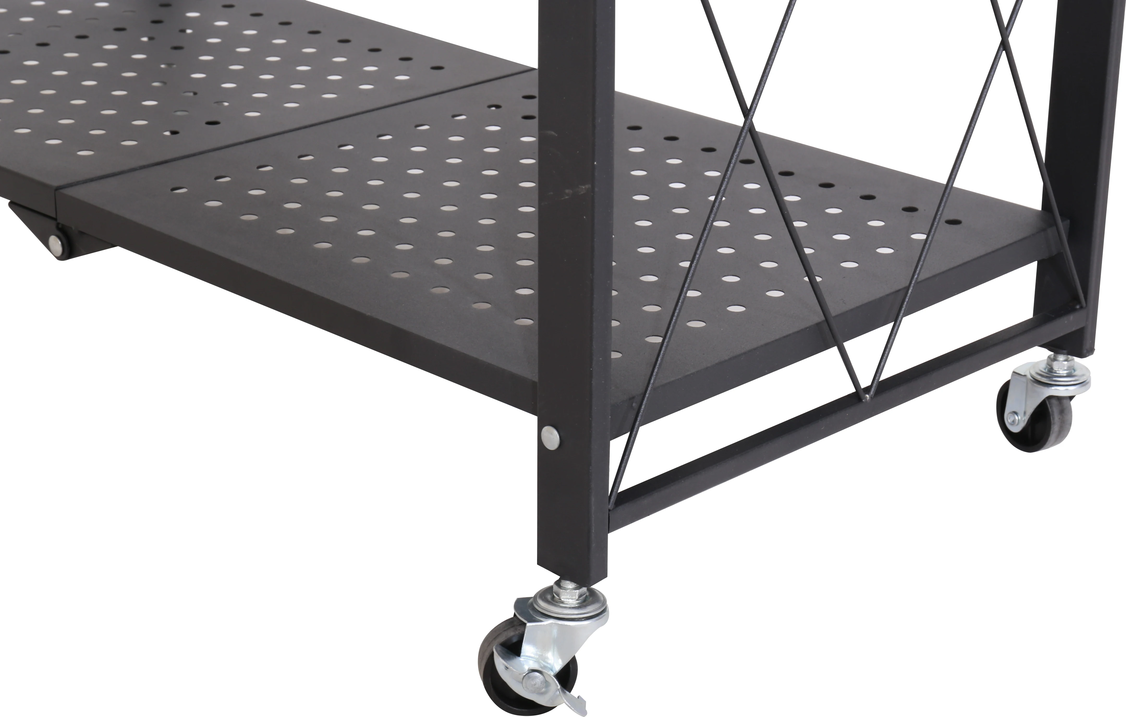 Складная металлическая полка-органайзер на колесиках для домашнего хранения