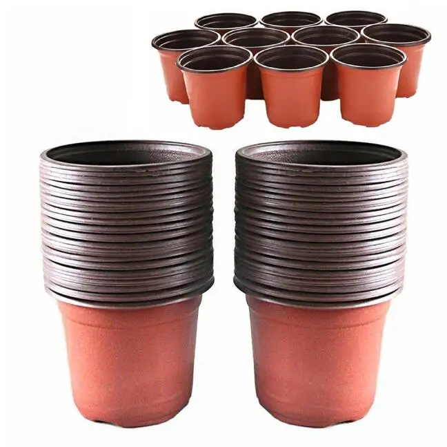 15 cm 6 inch hot thermoforming red pots for plants plastic pot