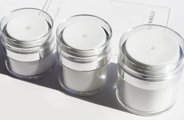 Plastic Empty Makeup Jar Box Airless Pump Jars Empty Refillable Bottles Travel Face Cream Lotion Cosmetic Container,15ml