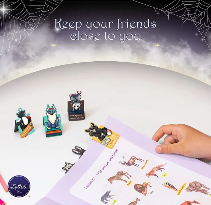 Folding Paper Printing Book Marker Bookmarker Fridge Magnet Card Paper Magnetic Bookmarked