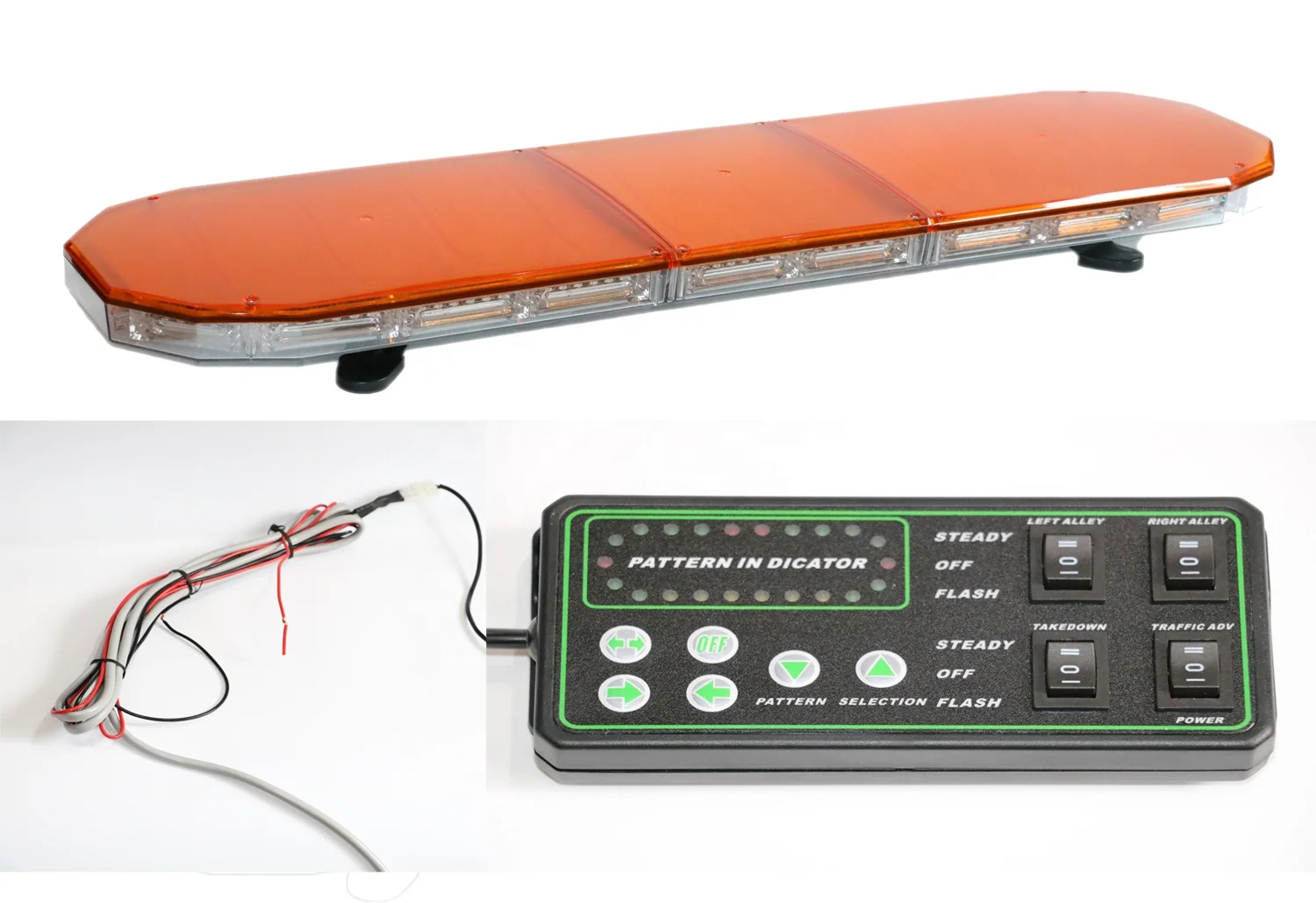 Screw Install LED 24V Orange Vehicle Waterproof Police Amber Emergency Strobe Lights