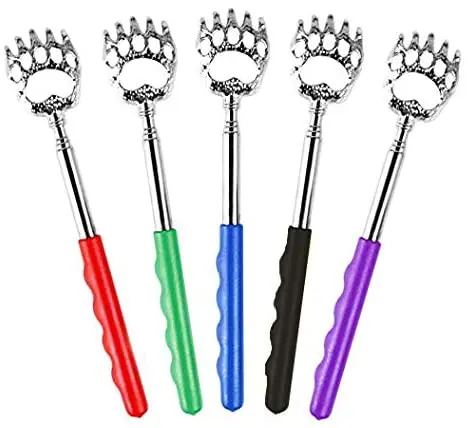 Portable Extendable Telescopic Bear Claws Metal Back Scratchers