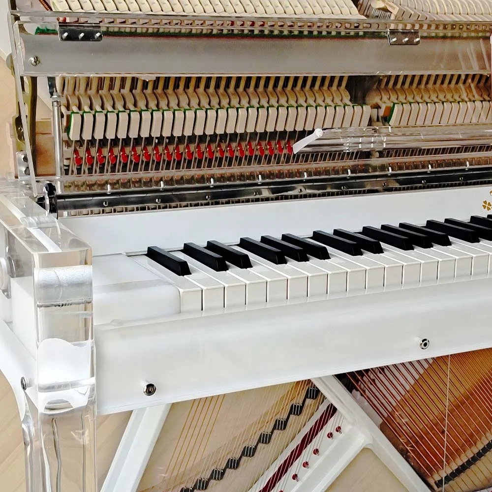 CU-123 Best for home use transparent acrylic upright crystal Acoustic piano