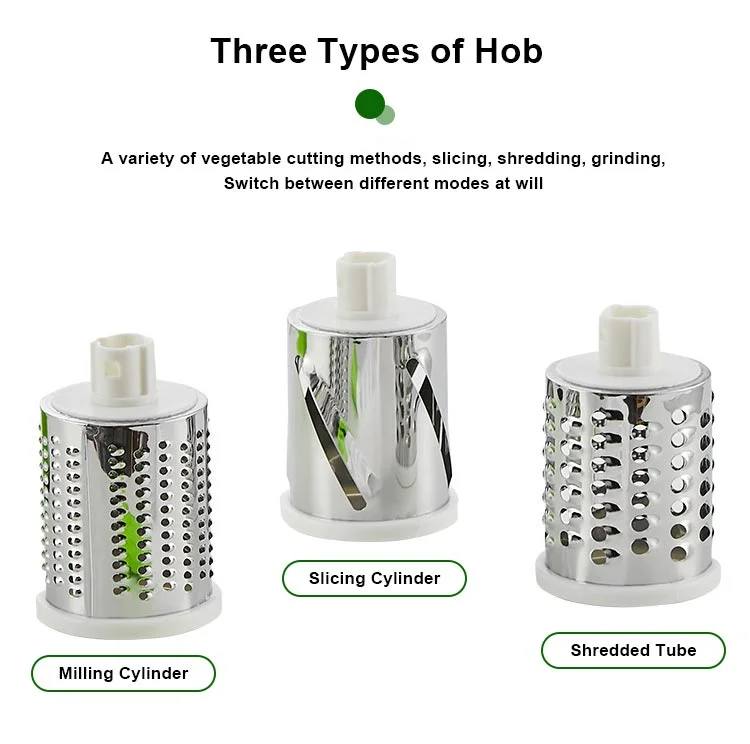 Multifunction Round Vegetable Chopper Cheese Shredder Spiralizer Vegetable Cutter Slicer Potato Rotary Cheese Grater Machine