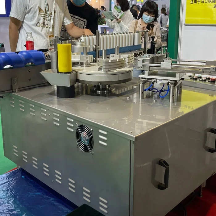 Automatic wet glue labeling machine for bottle cosmetic plastic bottle paste labeling machine packaging and labeling machine pri