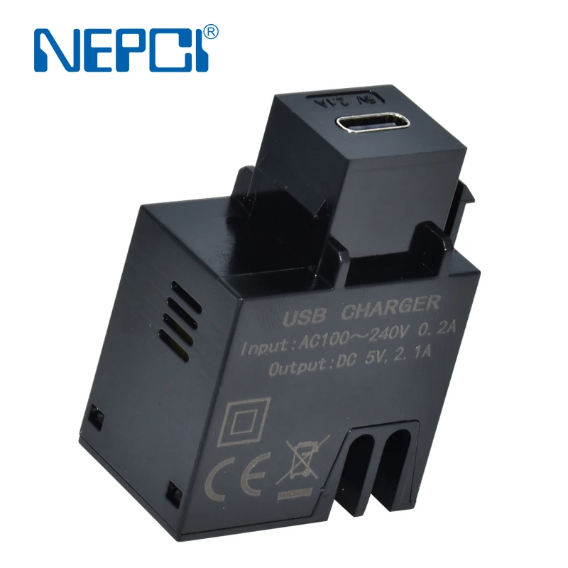 NEPCI Keystone type USB charger XJY-USB-34-5V/1A USB power socket outlet universal Type A USB charging module