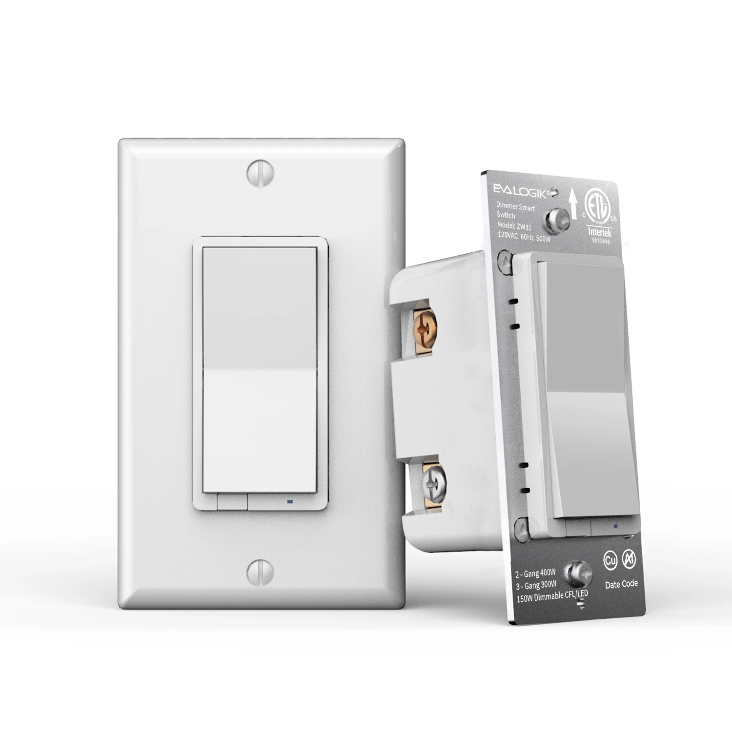 EVALOGIK zwave plus 3 Way US Standard App Control Smart LED переключатель света