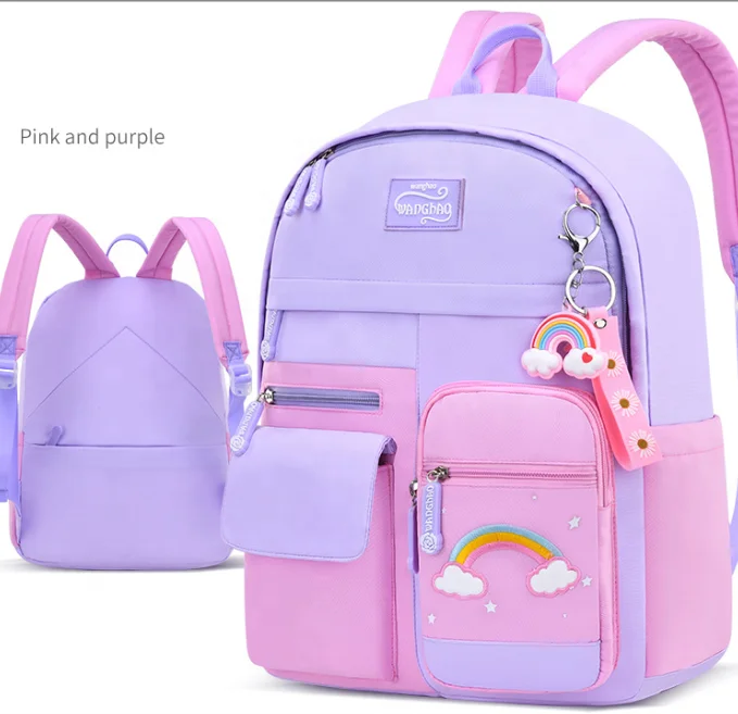 Top Quality Colorful Cartoon Kids Backpack Waterproof Large Capacity Student bag Children Girls School Bags
