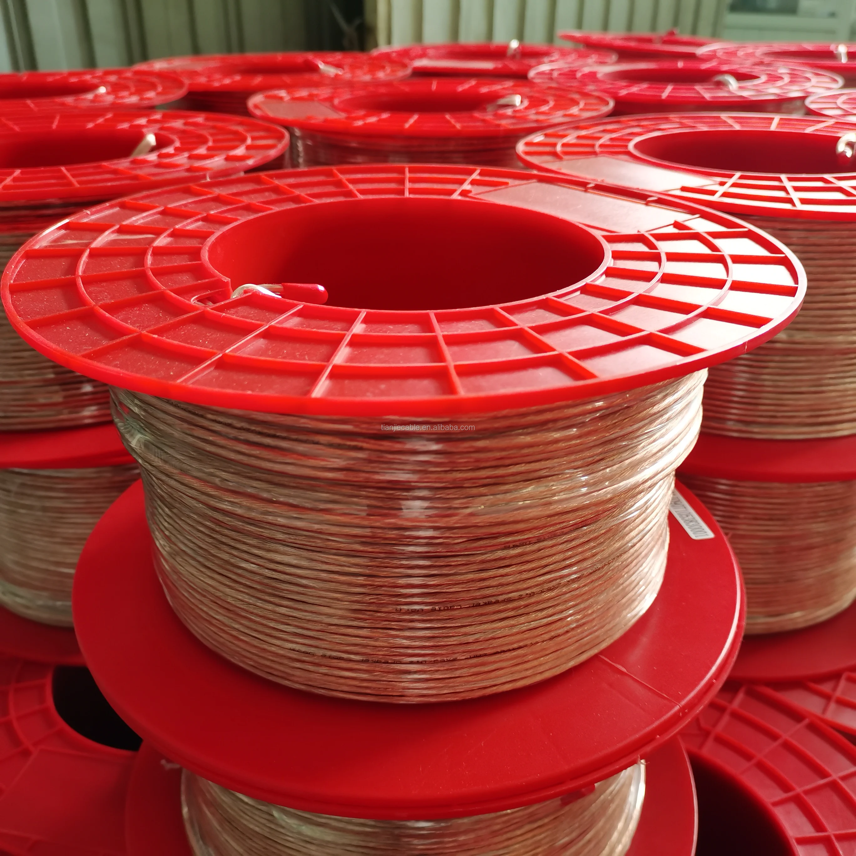 TIANJIE PVC Speaker Cable Wire Transparent OFC Copper - 14awg Ribbon Audio Cables BC / TC / CCA Rohs Compliant Clear PVC CN;ZHE