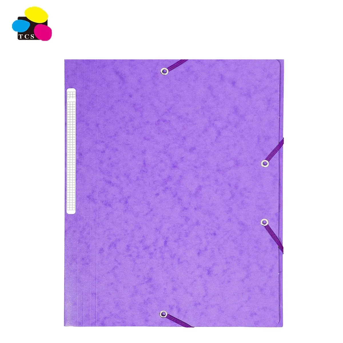 Promotional Cheap Customized A4 Size 400G Recycled Board 3-Flap Elastic Folder With 10Pcs Packed For Document management