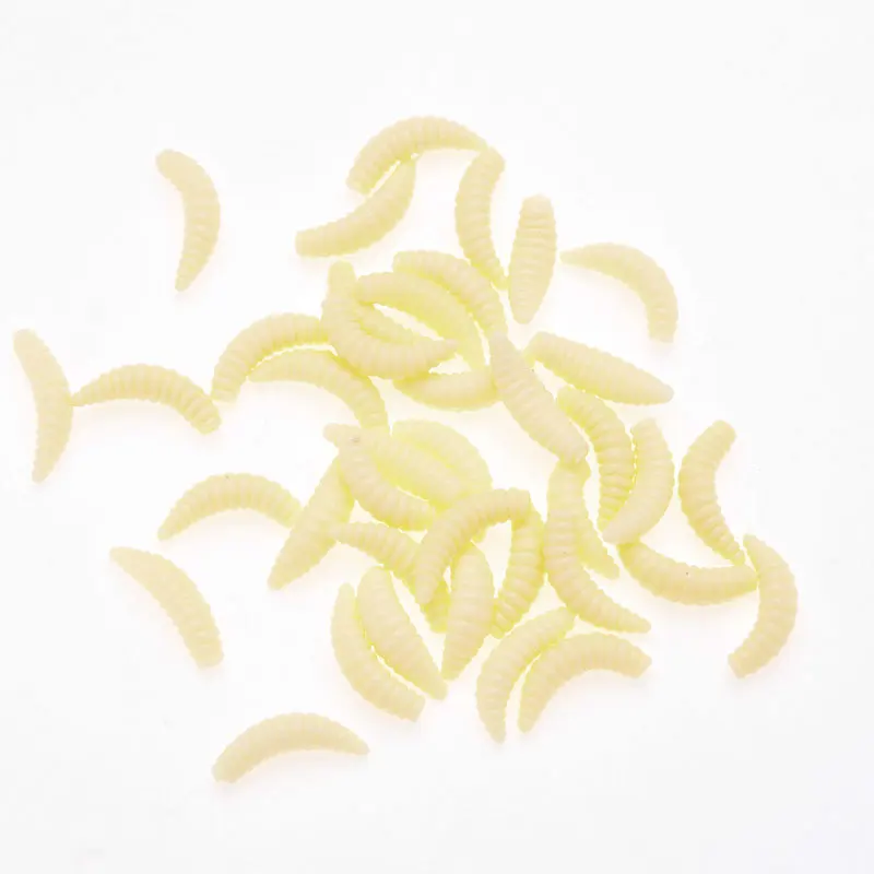 2cm Bread worm maggot cordyceps crucian carp bait lure bait softworm fishing worm lure soft plastic bait pike