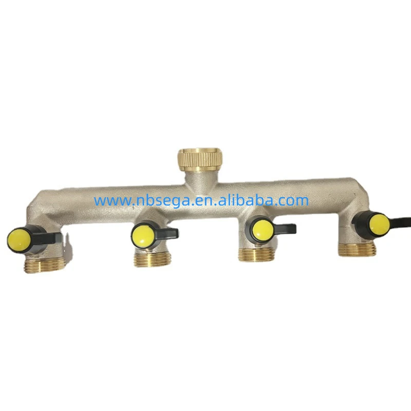 Water manifold distributor shunt four water distributor washing machine accessories faucet connector outer wire