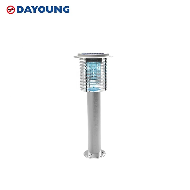 Stainless steel  solar LED Light , Fly Trap Bug zapper Insect killer pest control Night Lamp,solar mosquito killer light