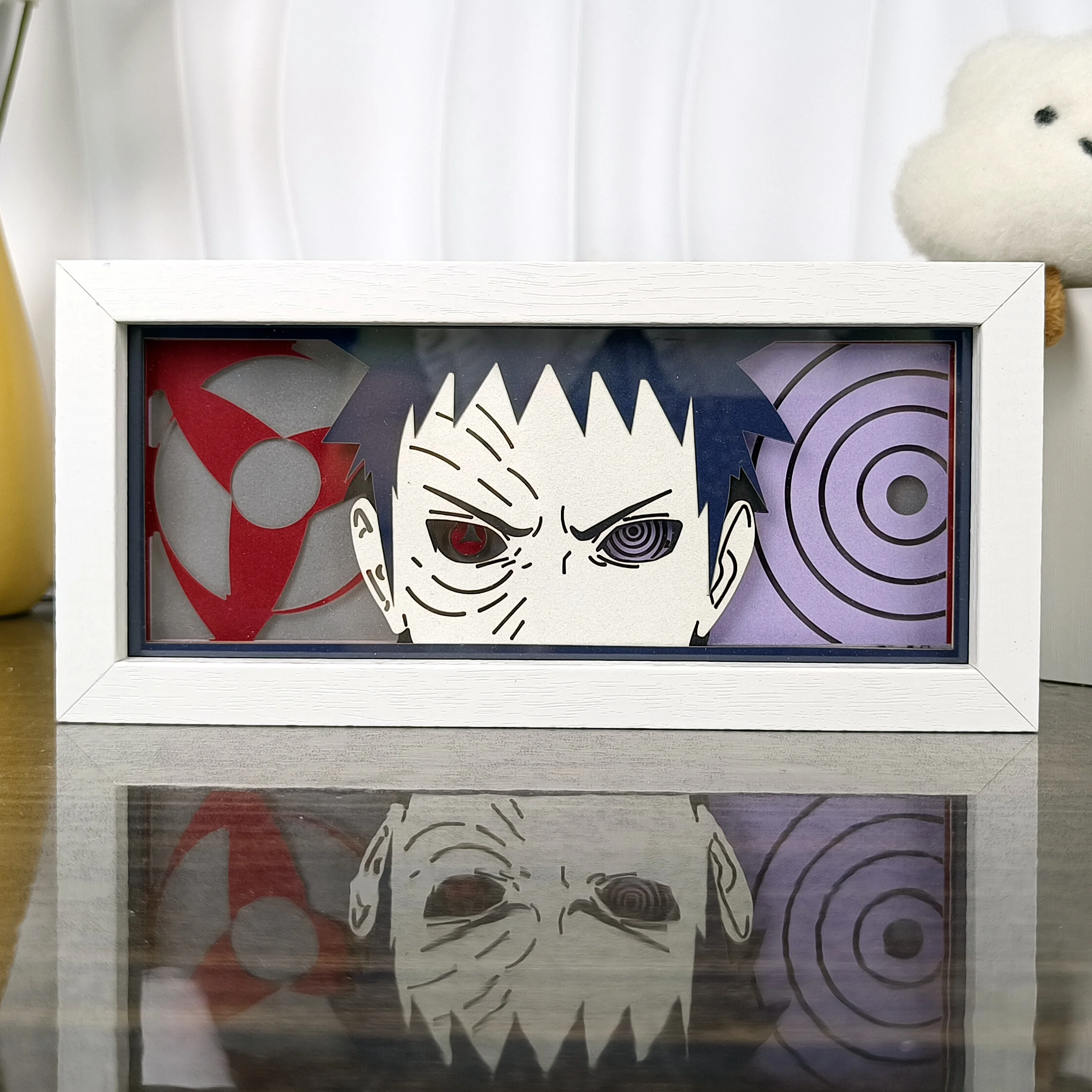 Creative Designs LED Paper Carving Studio Wooden Light Box Anime Character Paper Carving Bedside  Lamp