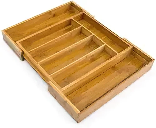 Бамбуковый органайзер для выдвижных кухонных ножей и