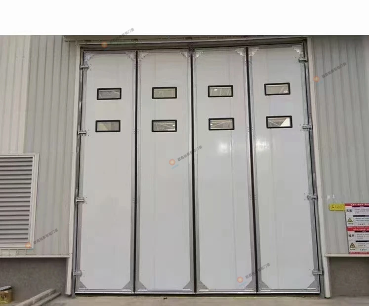 Manufacturer Industrial Heavy-Duty Aluminum Iron Durable Sliding Folding Door for Factory