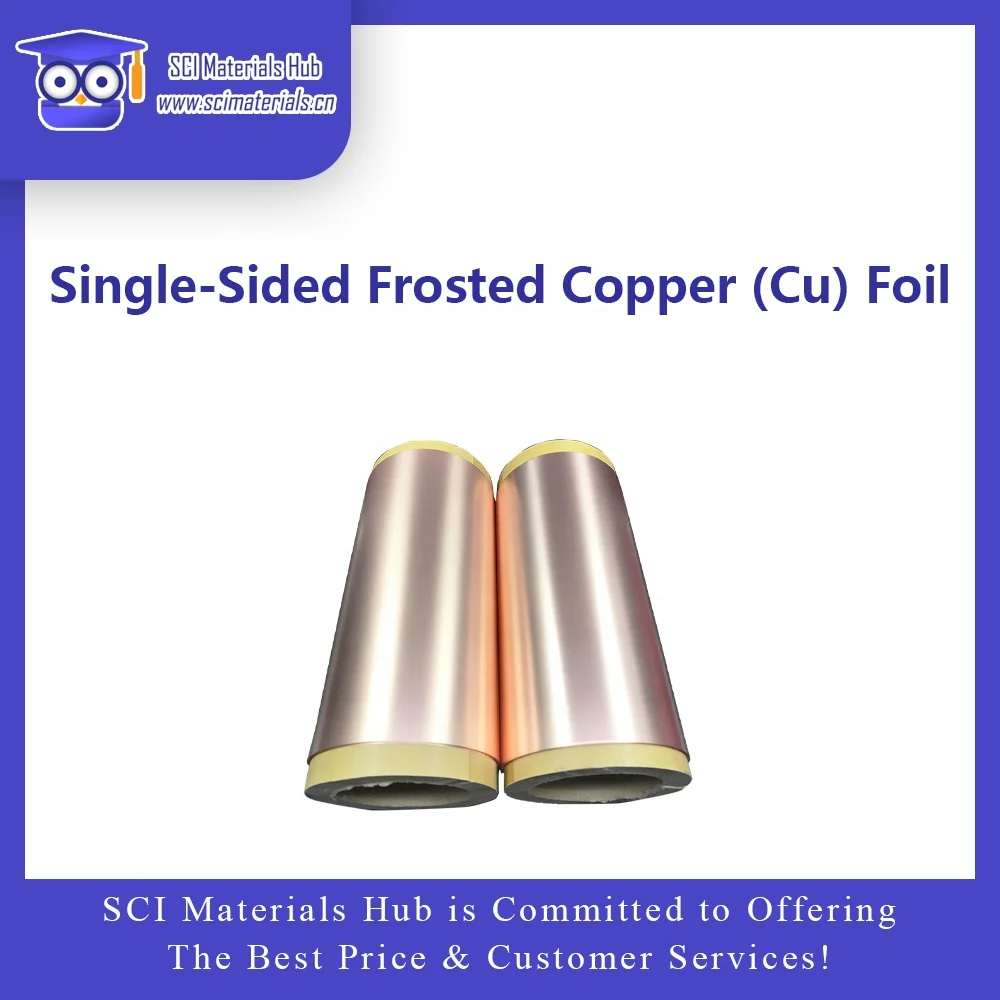 Single-Sided Frosted Thickness 0.009-0.011 mm Width 200mm Copper (Cu) Foil