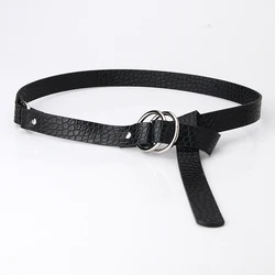 Универсальный женский ремень в европейском и американском стиле, декоративный ремень для свитера или пальто для студентов, комбинированный ремень с круглой пряжкой для отдыха