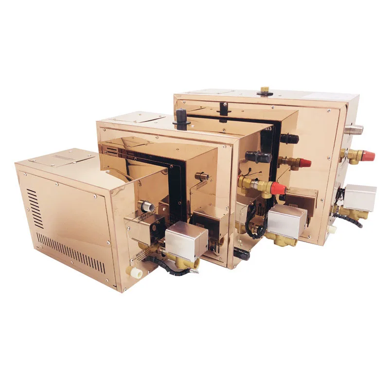 Huaxi factory steam generator wet steam machine for sauna spa bath generator steam engine golden color luxury sauna bath machine