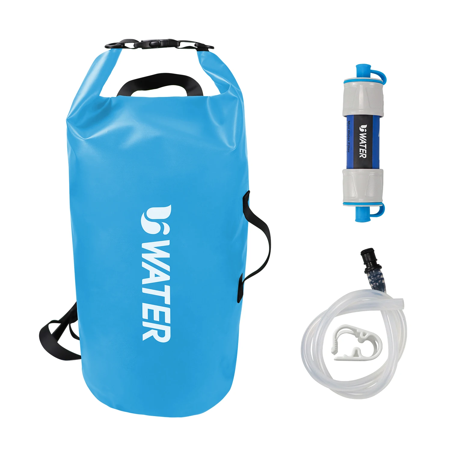 OEM Outdoor 15L TPU Waterproof Durable Backpack with filter filter equipment Filtered water water bag Travel outdoor camping