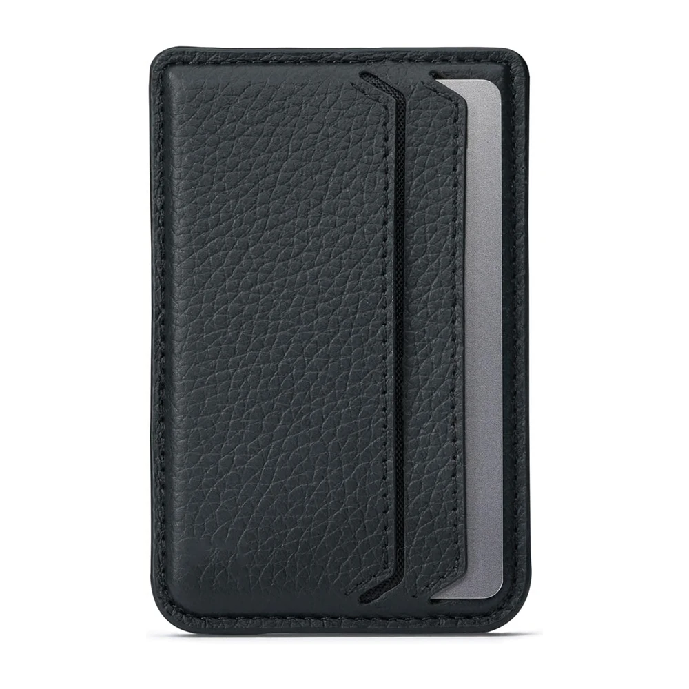 Custom Men Credit Card Holder RFID Blocking Magnetic Slim Smart Wallet Leather Card Holder Mini Wallet for Phone