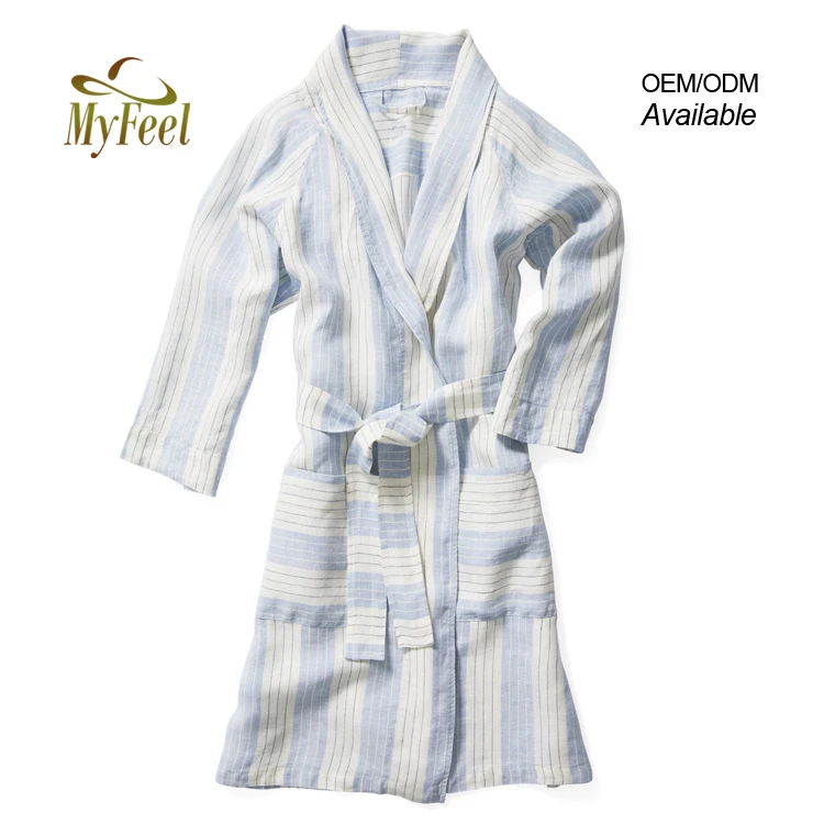 
Лидер продаж, халат в полоску Amazon, Лучший женский халат, льняной халат с поясом 