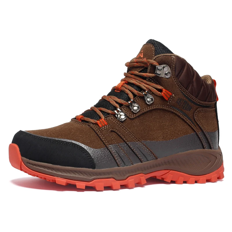 High top unisex couple boots factory price warm non slip sneakers platform hiking outdoor mountaineering shoes