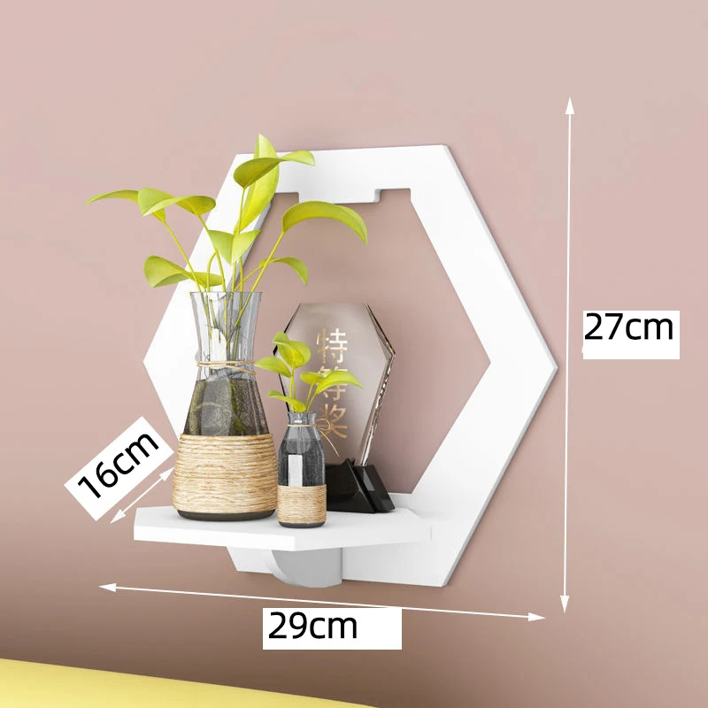 Wall Plastic Decorative Flower Pot Ornament Storage Holders For Bedroom Living Room