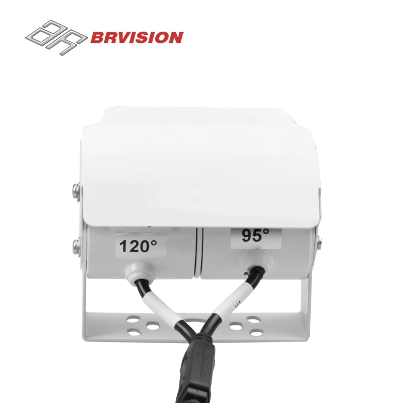 Motorhome Camera Dual Lens Rearview 95degree 120degree view angle backup car reversing aid camera white