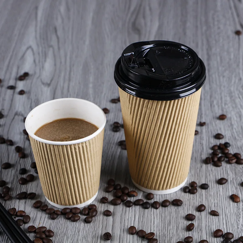 Wholesale 12oz double wall paper tea cup biodegradable disposable paper cups for coffee cup paper with logo